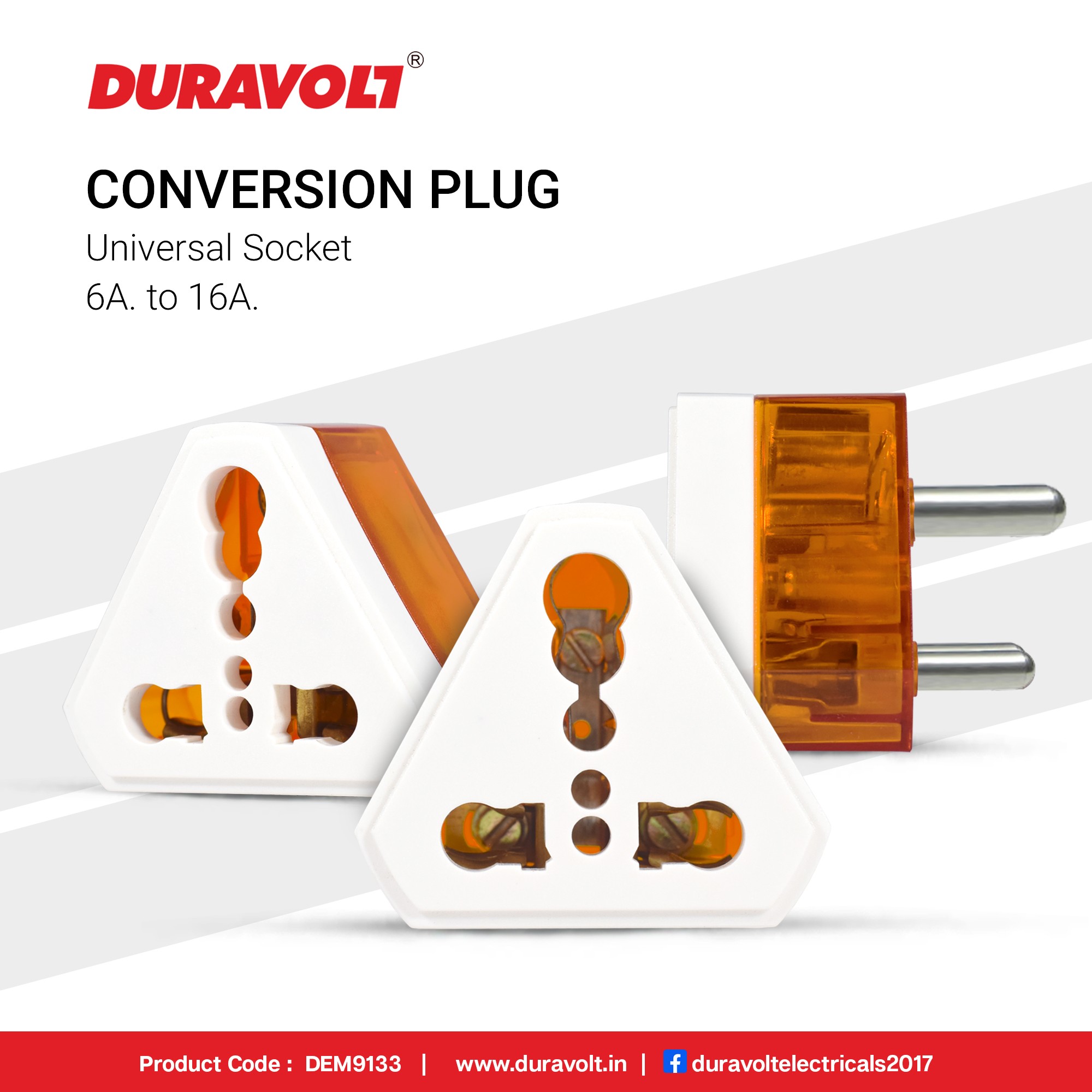 6-16A Triangle Universal Multi Plug - Image 6