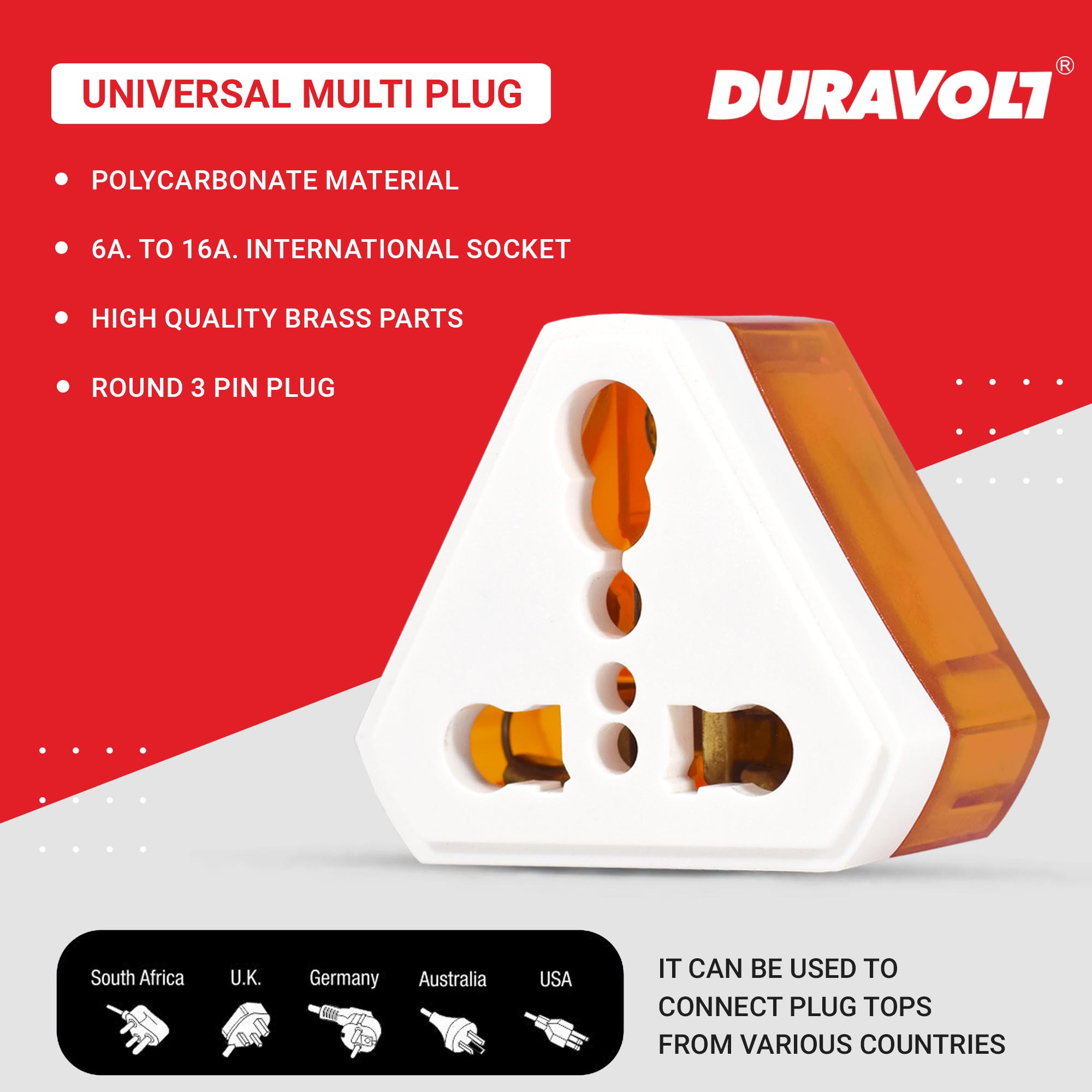 6-16A Triangle Universal Multi Plug - Image 7