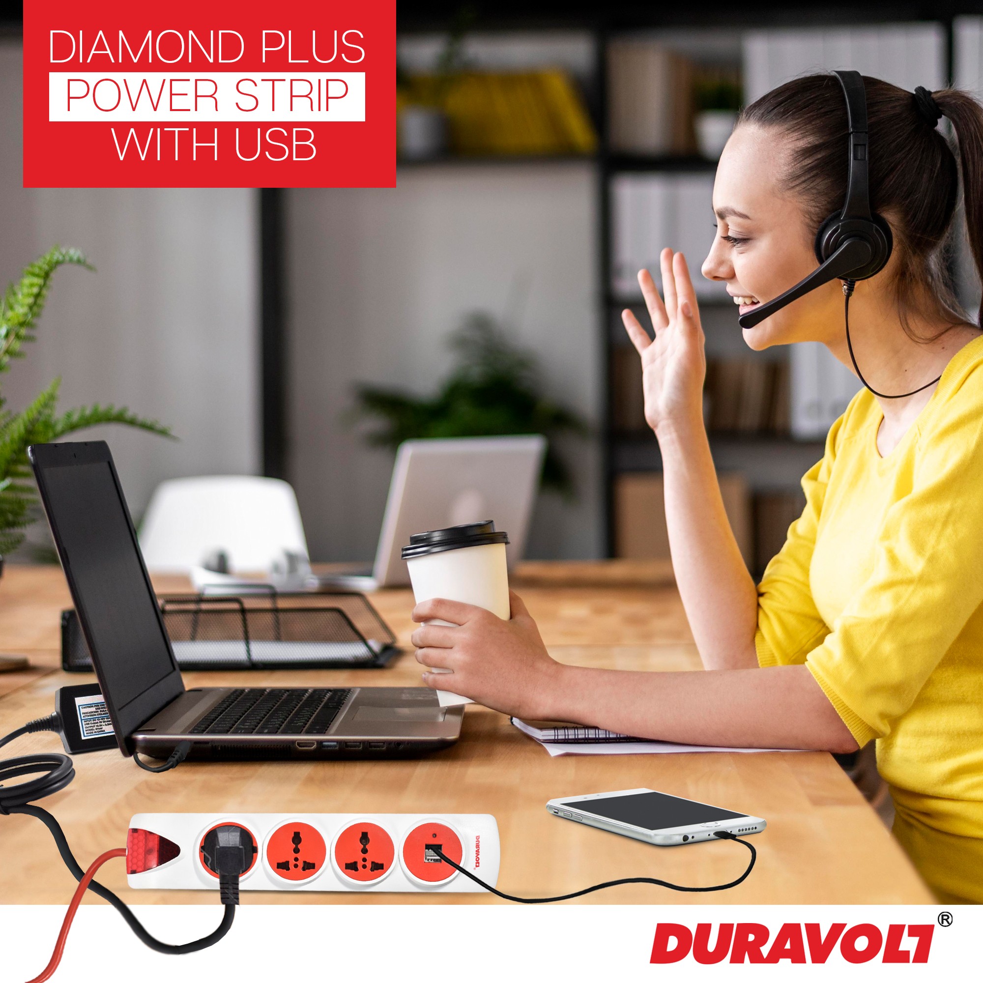 Diamond Plus Power Strip (3+2USB) - Image 7