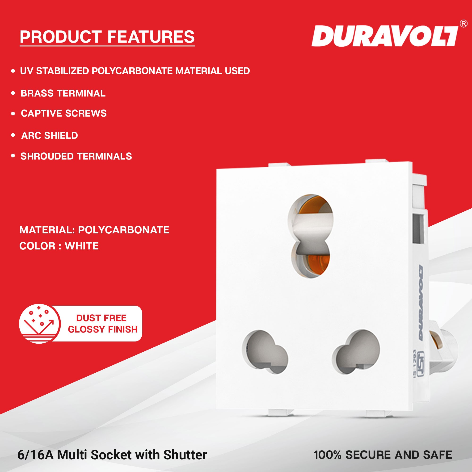 6/16A Multi Socket with Shutter - Image 7