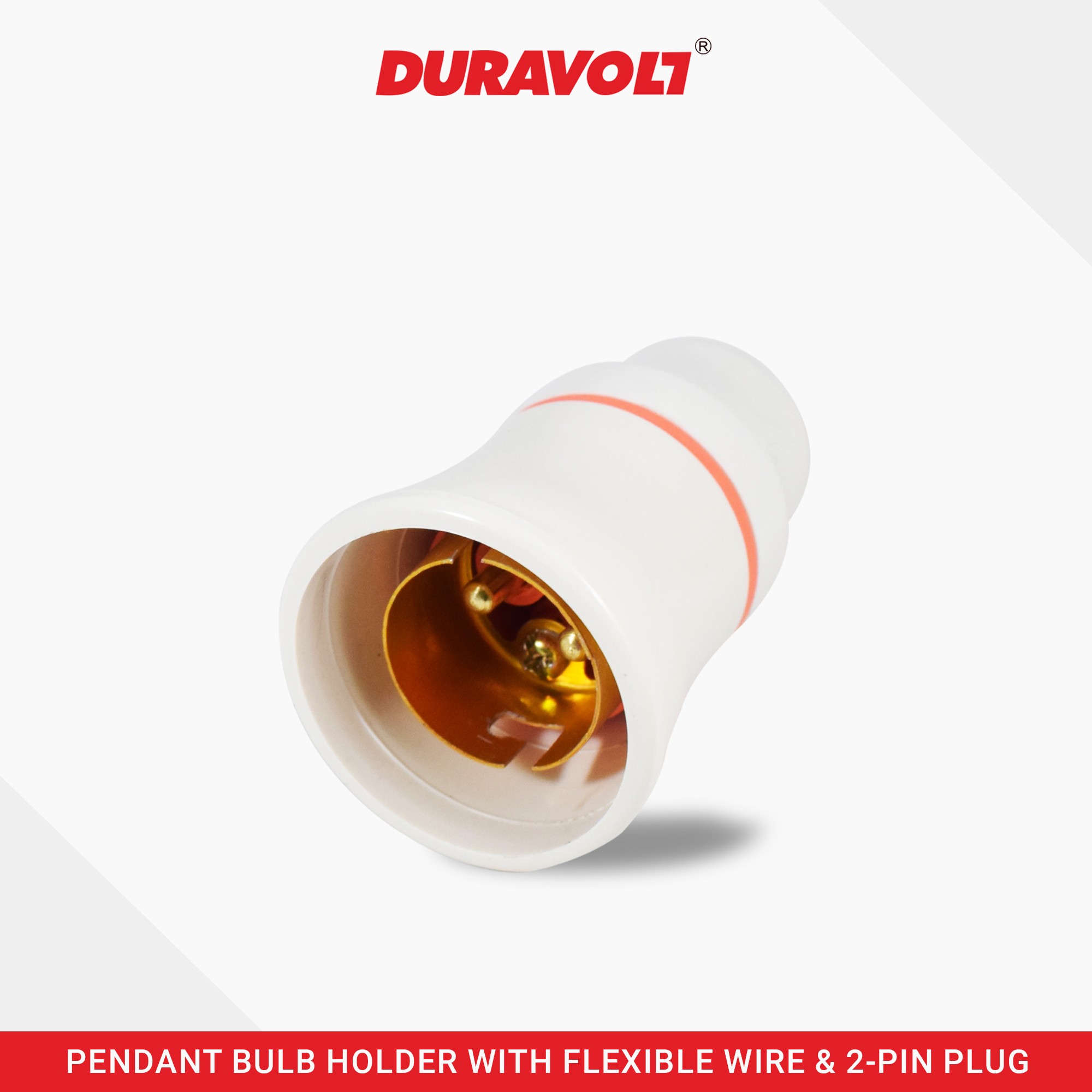 Pendant Bulb Holder with Flexible Wire & 2-Pin Plug - Image 5